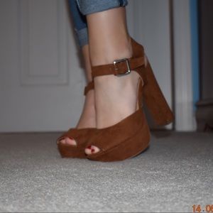 Brown Block Heels